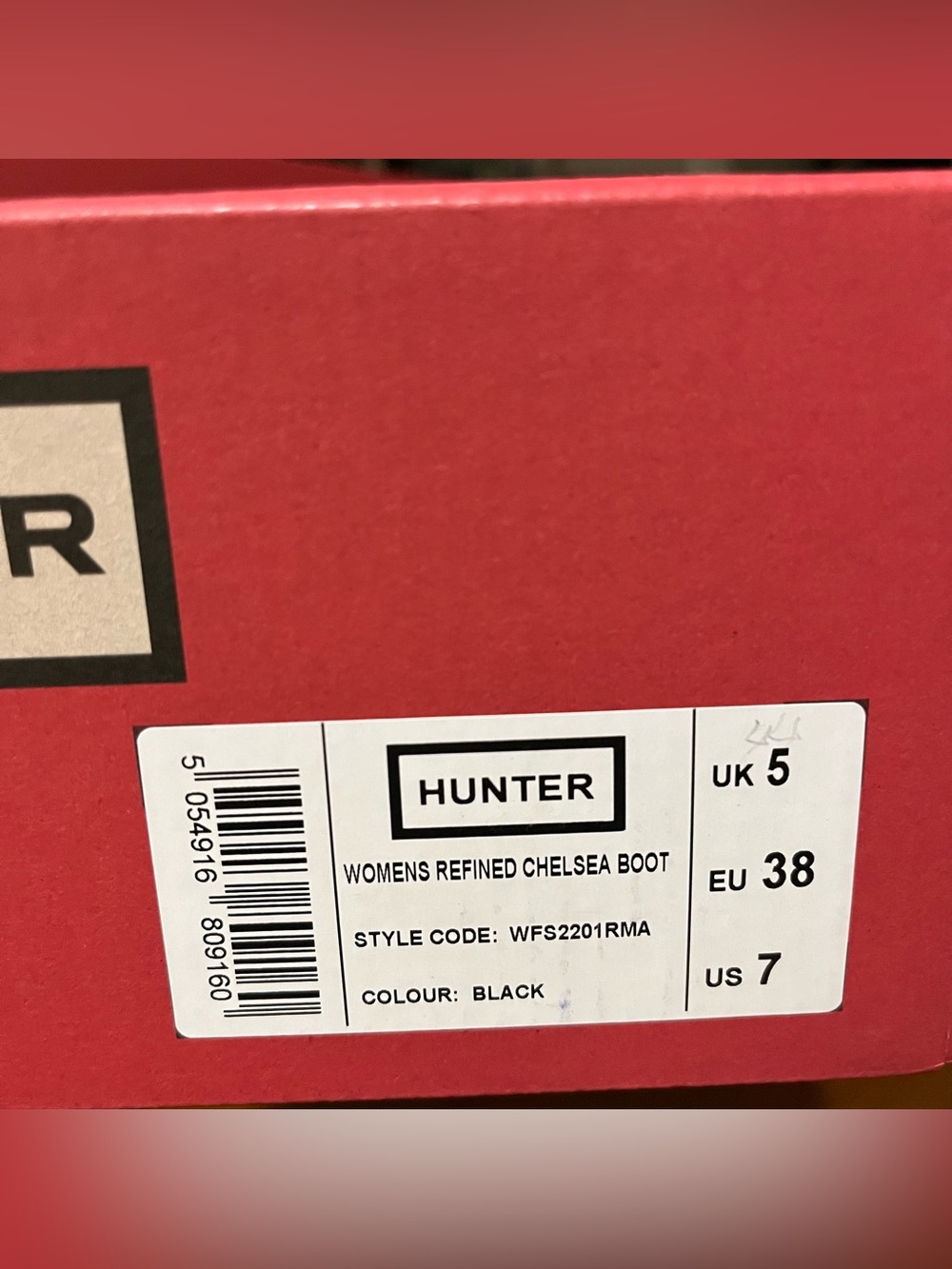 Hunter Refined Chelsea Rain Boots Black WFS2201RMA - Picture 8 of 8